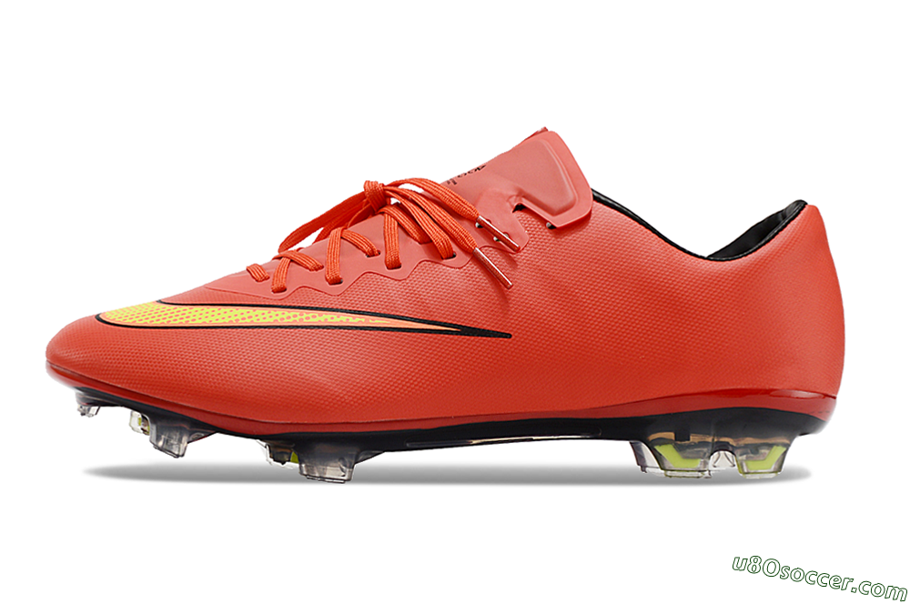Nike Mercurial Vapor 10 FG Firm Ground Soccer Cleats - Red/Yellow/Black 2