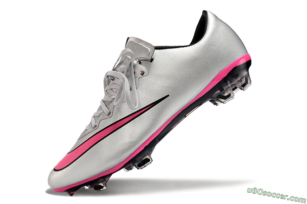 Nike Mercurial Vapor 10 FG Firm Ground Soccer Cleats - Silver/Pink/Black 5