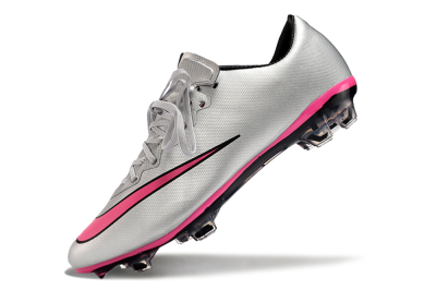 Nike Mercurial Vapor 10 FG Firm Ground Soccer Cleats - Silver/Pink/Black