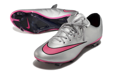Nike Mercurial Vapor 10 FG Firm Ground Soccer Cleats - Silver/Pink/Black