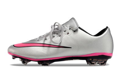 Nike Mercurial Vapor 10 FG Firm Ground Soccer Cleats - Silver/Pink/Black