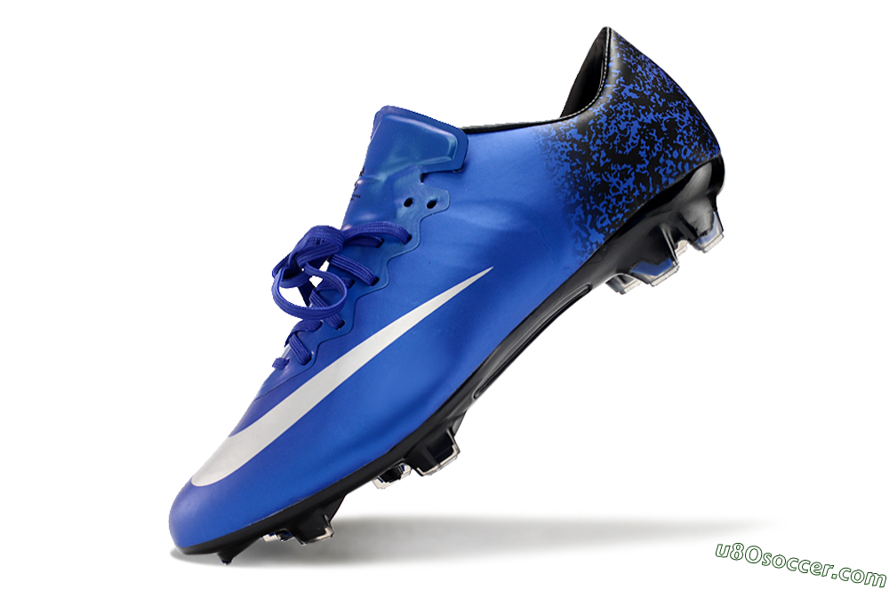 Nike Mercurial Vapor 10 FG Firm Ground Soccer Cleats - Blue/White/Black 5