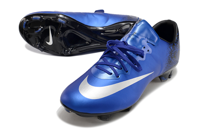 Nike Mercurial Vapor 10 FG Firm Ground Soccer Cleats - Blue/White/Black