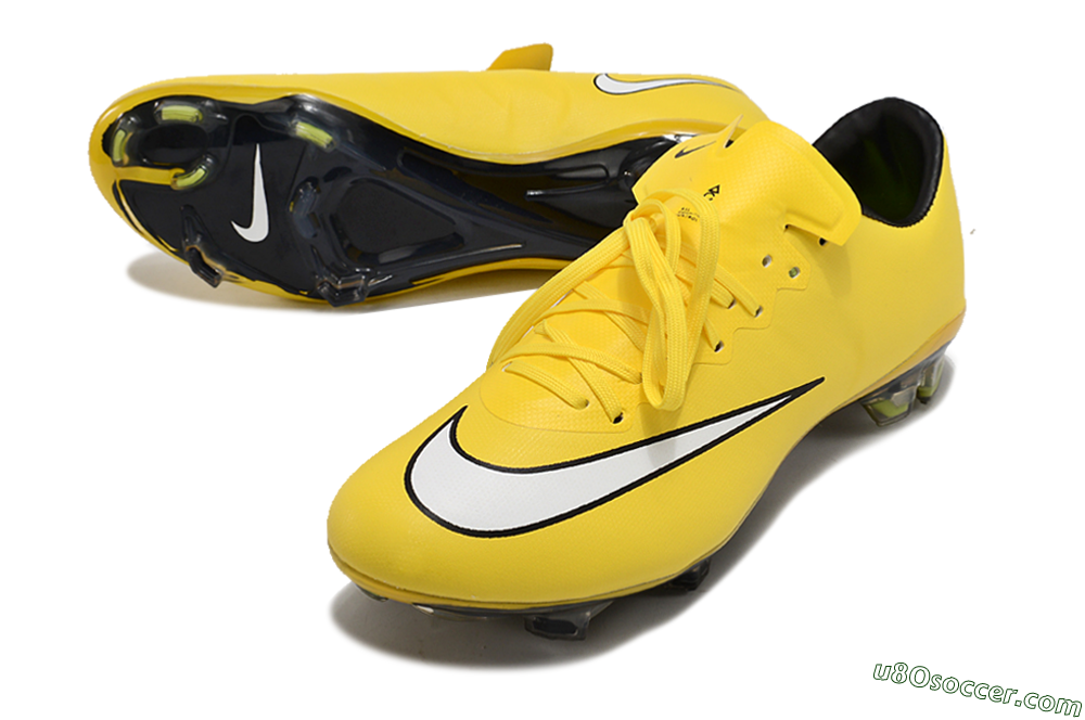 Nike Mercurial Vapor 10 FG Firm Ground Soccer Cleats - Yellow/White/Black 3