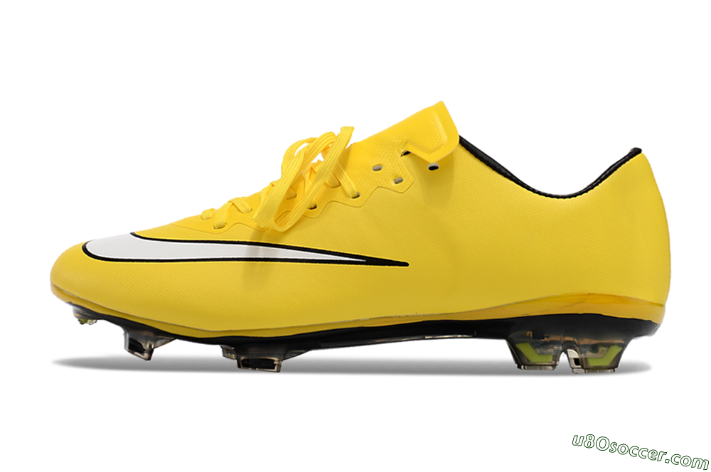 Nike Mercurial Vapor 10 FG Firm Ground Soccer Cleats - Yellow/White/Black 2