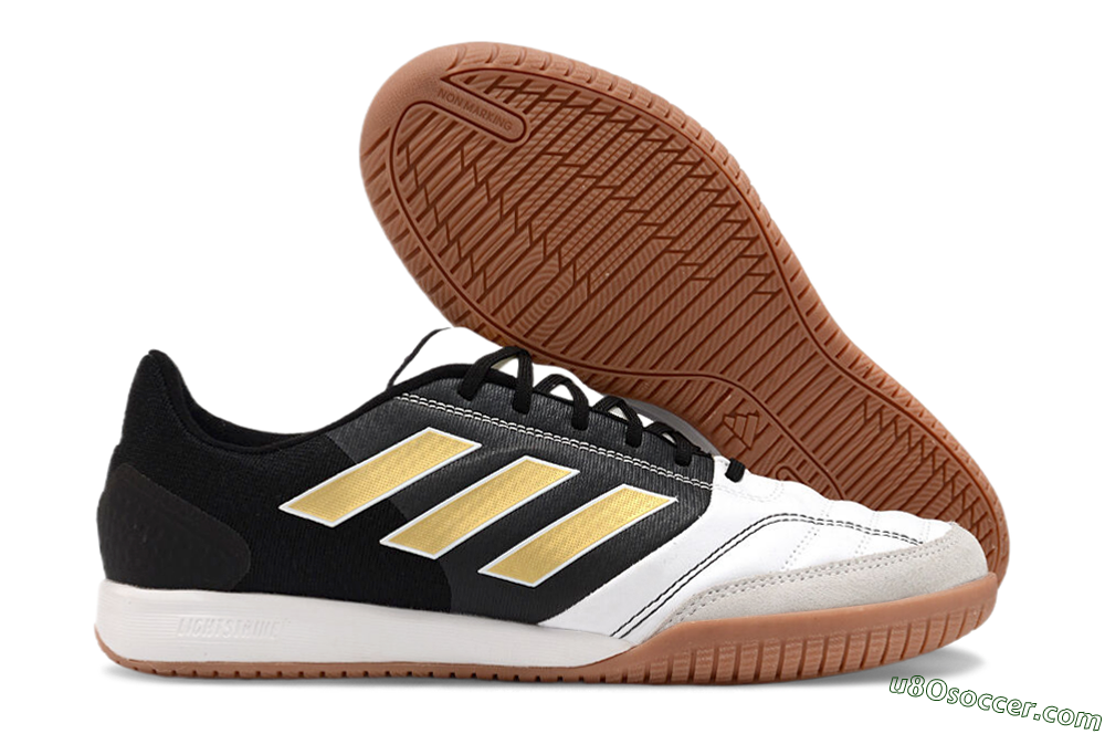 Adidas Top Sala Competition IC Indoor & Futsal Soccer Shoes - White/Black/Gold 1
