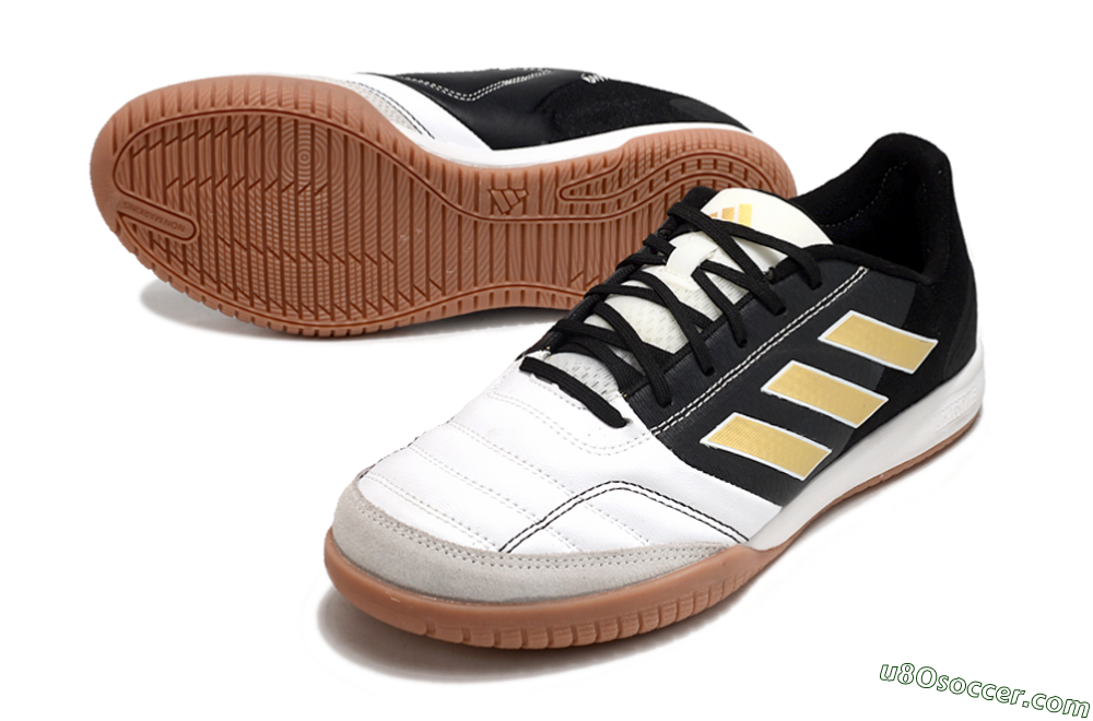 Adidas Top Sala Competition IC Indoor & Futsal Soccer Shoes - White/Black/Gold 3