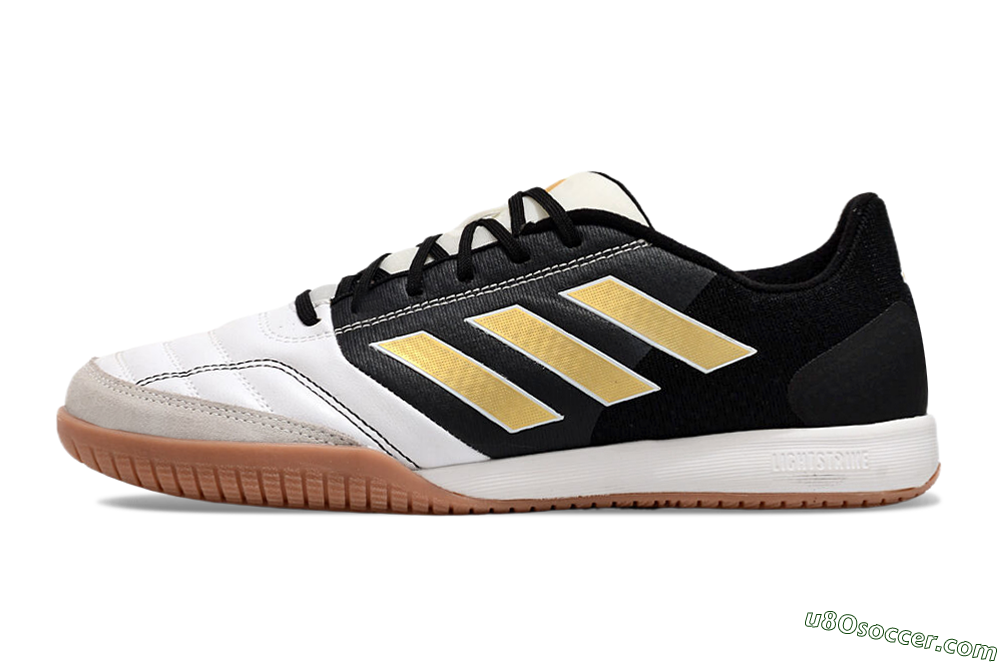Adidas Top Sala Competition IC Indoor & Futsal Soccer Shoes - White/Black/Gold 2