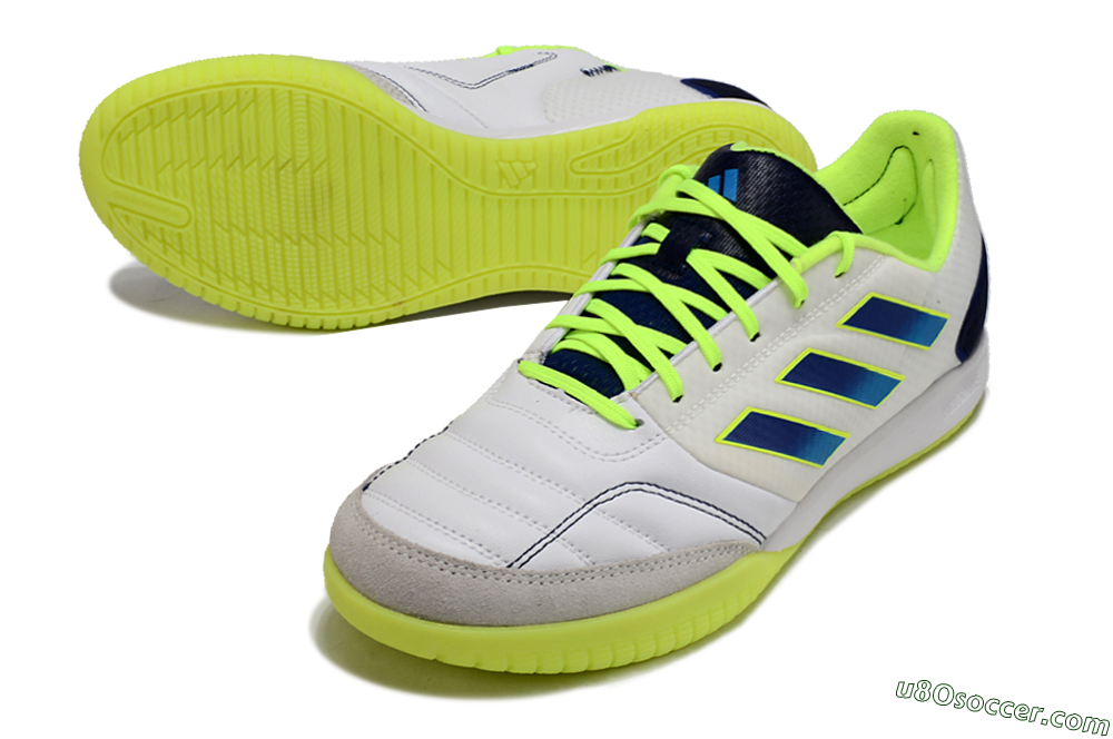 Adidas Top Sala Competition IC Indoor & Futsal Soccer Shoes - White/Blue/Yellow 3