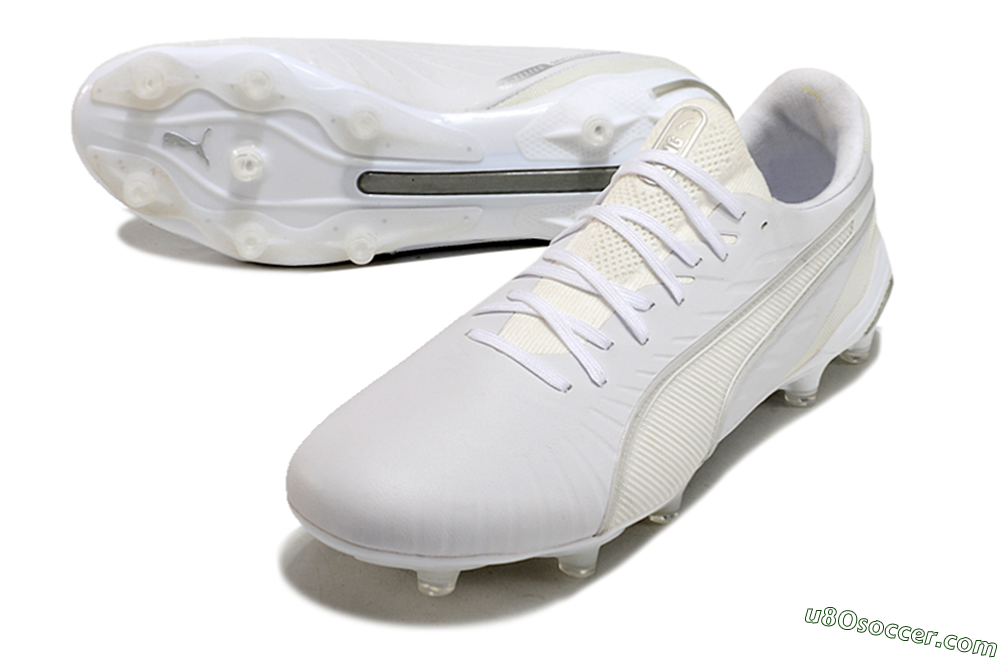 Puma Ultra Ultimate AG Artificial Grass Soccer Cleats - White/Beige 3