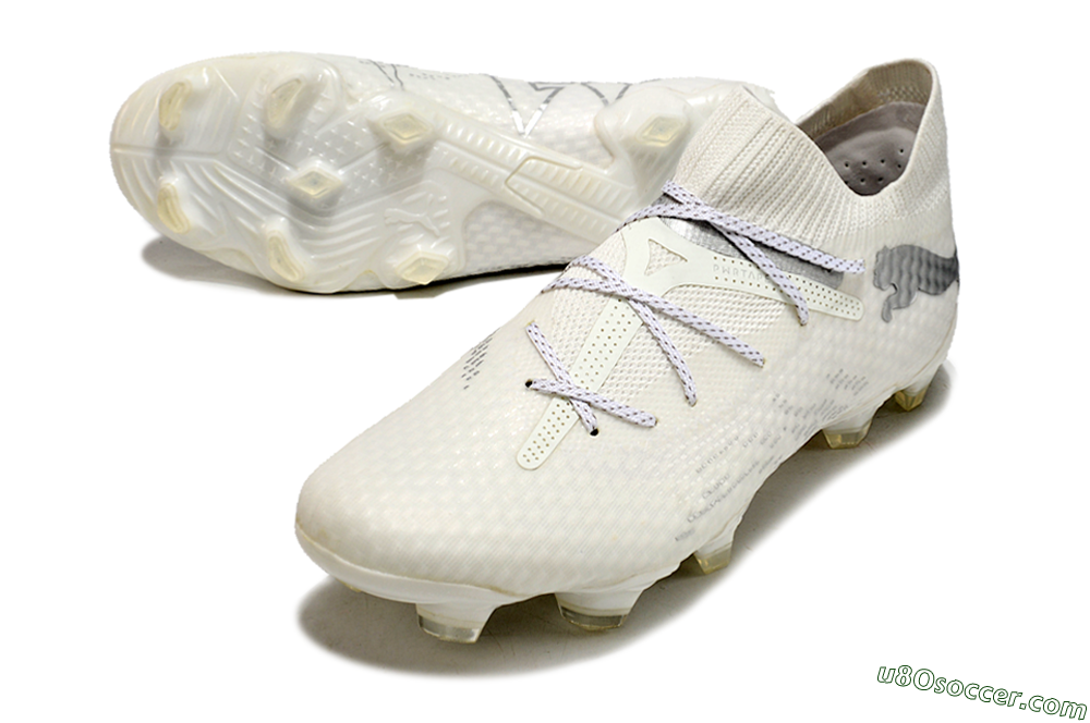Puma Future 7 Ultimate FG Firm Ground Soccer Cleats - Beige/Silver 3