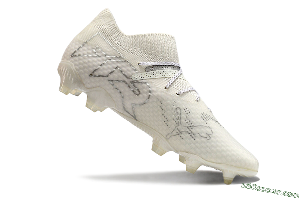 Puma Future 7 Ultimate FG Firm Ground Soccer Cleats - Beige/Silver 4
