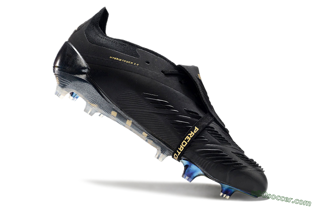 Adidas Predator Elite Foldover Tongue FG Firm Ground Soccer Cleats - Black/Silver/Gold 4