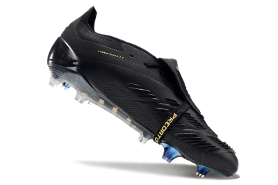 Adidas Predator Elite Foldover Tongue FG Firm Ground Soccer Cleats - Black/Silver/Gold