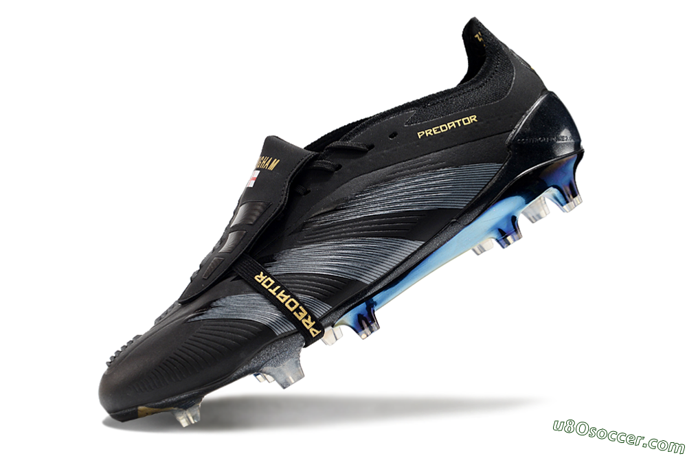 Adidas Predator Elite Foldover Tongue FG Firm Ground Soccer Cleats - Black/Silver/Gold 5