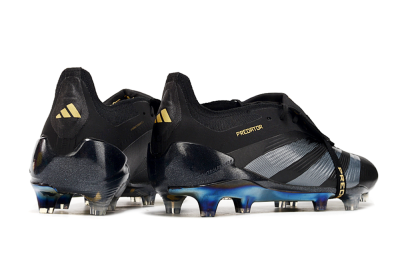 Adidas Predator Elite Foldover Tongue FG Firm Ground Soccer Cleats - Black/Silver/Gold