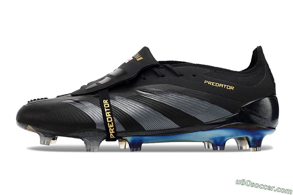 Adidas Predator Elite Foldover Tongue FG Firm Ground Soccer Cleats - Black/Silver/Gold 2
