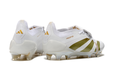 Adidas Predator Elite Foldover Tongue FG Firm Ground Soccer Cleats - Beige/Gold/White
