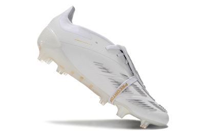 Adidas Predator Elite Foldover Tongue FG Firm Ground Soccer Cleats - Beige/Gold/White