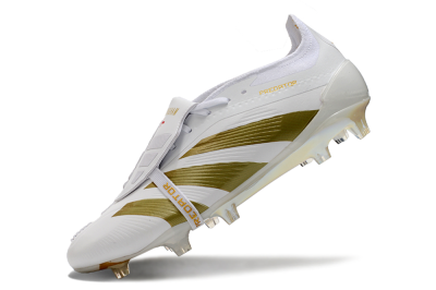 Adidas Predator Elite Foldover Tongue FG Firm Ground Soccer Cleats - Beige/Gold/White