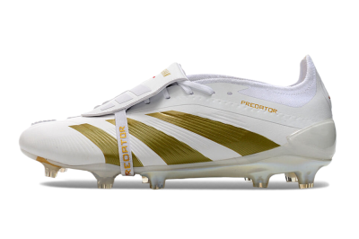 Adidas Predator Elite Foldover Tongue FG Firm Ground Soccer Cleats - Beige/Gold/White