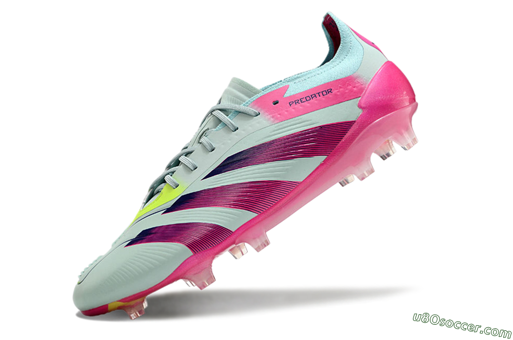 Adidas Predator Elite 24 FG Firm Ground Soccer Cleats - Jade/Purple/Pink 5