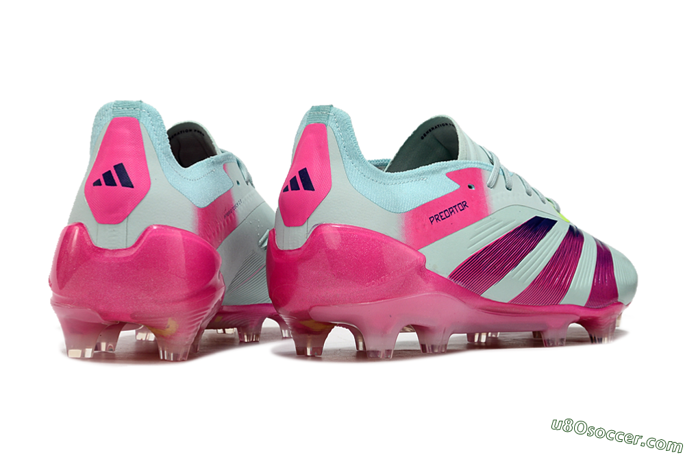 Adidas Predator Elite 24 FG Firm Ground Soccer Cleats - Jade/Purple/Pink 6