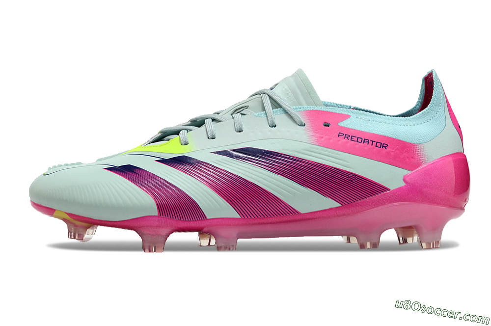 Adidas Predator Elite 24 FG Firm Ground Soccer Cleats - Jade/Purple/Pink 2
