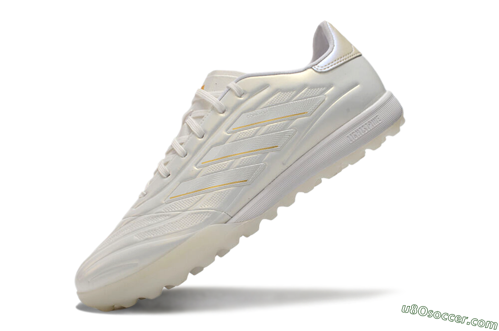 Adidas Copa Pure.3 TF Artificial Turf Soccer Shoes - White/Gold/Beige 5