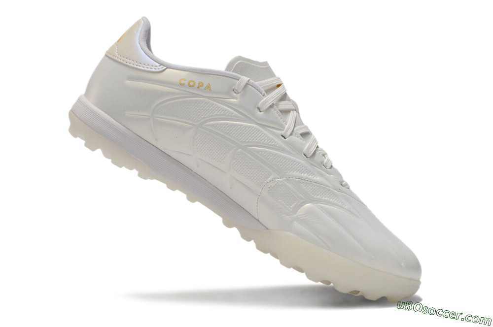 Adidas Copa Pure.3 TF Artificial Turf Soccer Shoes - White/Gold/Beige 4