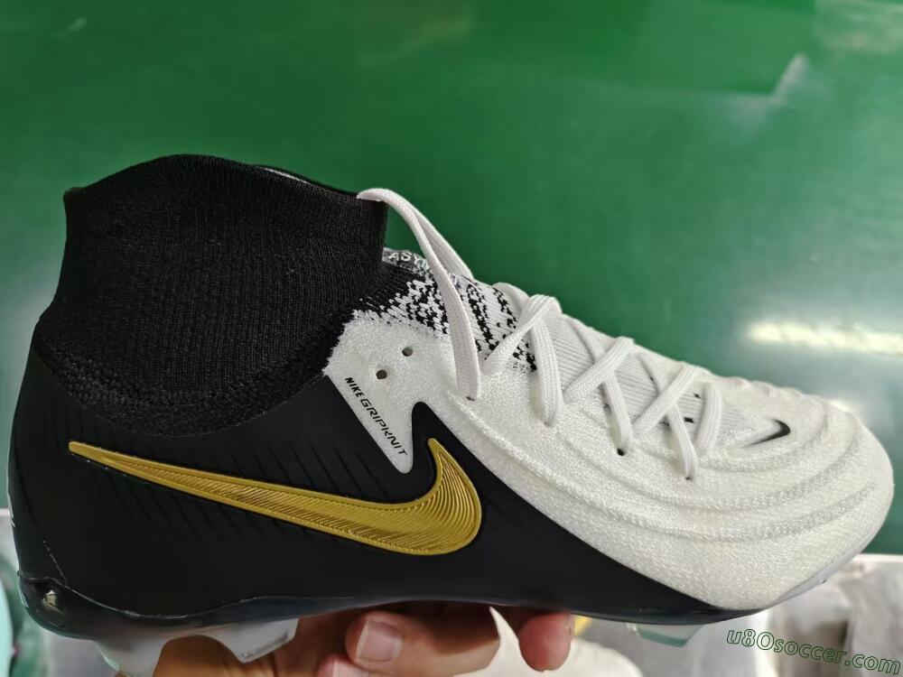 Nike Phantom Luna Elite NU FG Firm Ground Soccer Cleats - White/Black/Gold