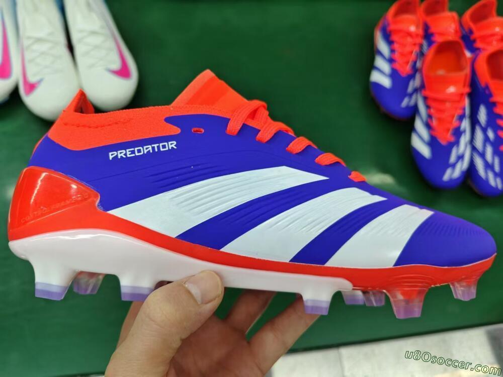 Adidas Predator Elite FG Firm Ground Soccer Cleats - Blue/White/Red