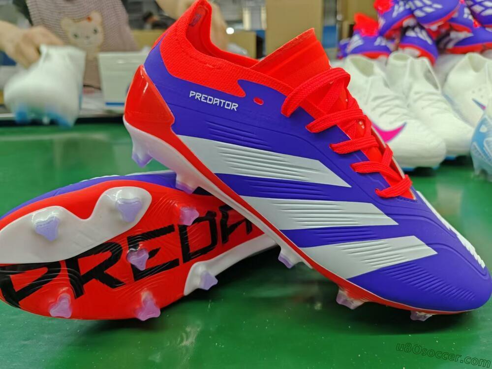Adidas Predator Elite FG Firm Ground Soccer Cleats - Blue/White/Red