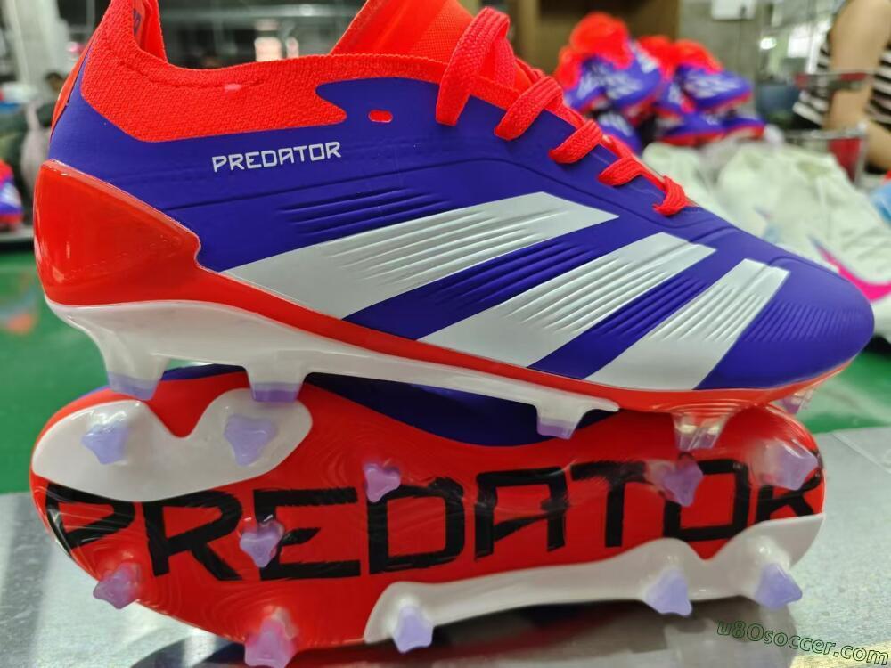 Adidas Predator Elite FG Firm Ground Soccer Cleats - Blue/White/Red