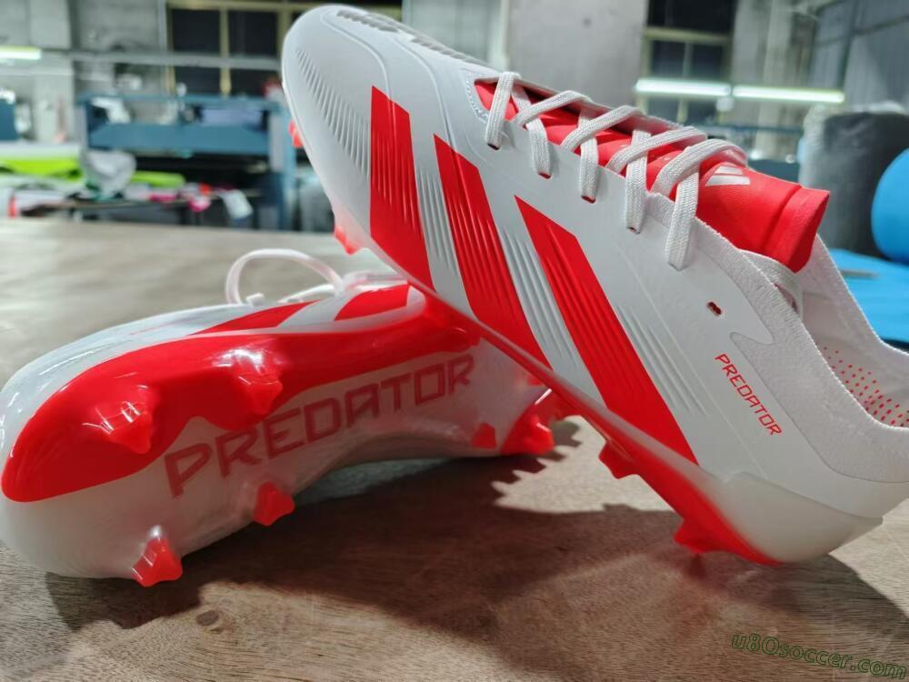 Adidas Predator Accuracy.1 FG Firm Ground Soccer Cleats - Beige/White/Red