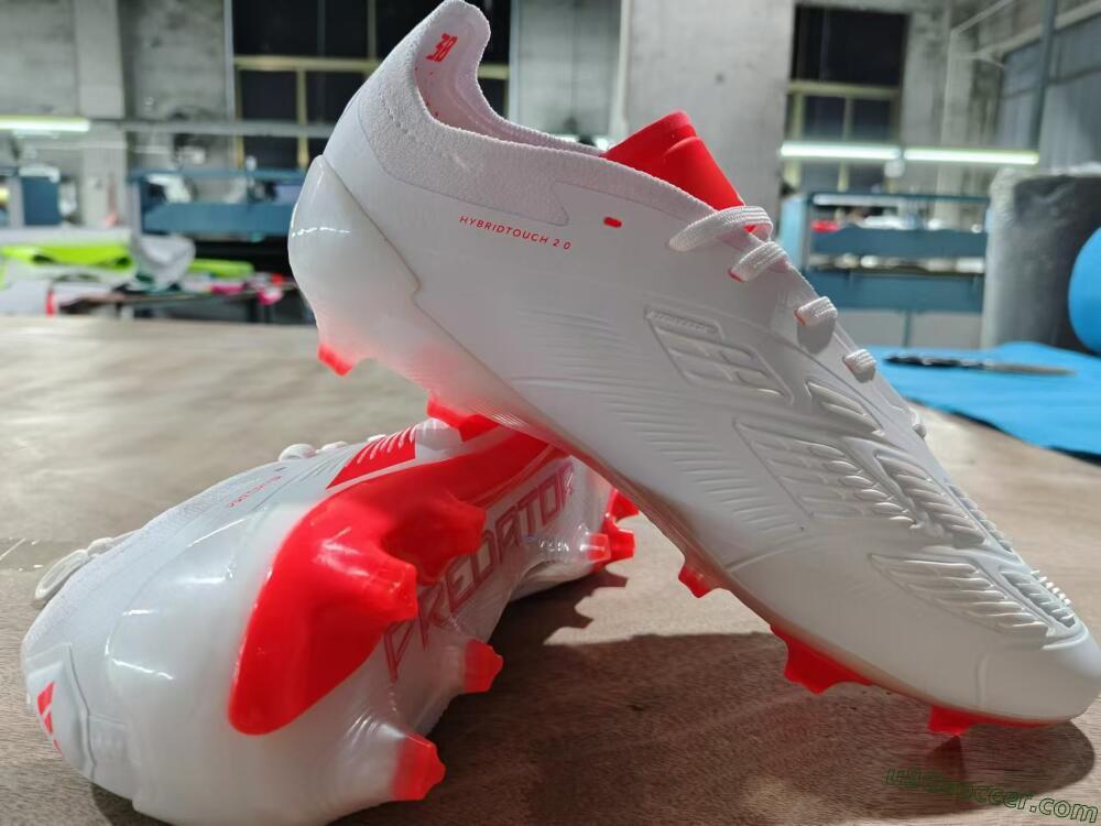 Adidas Predator Accuracy.1 FG Firm Ground Soccer Cleats - Beige/White/Red
