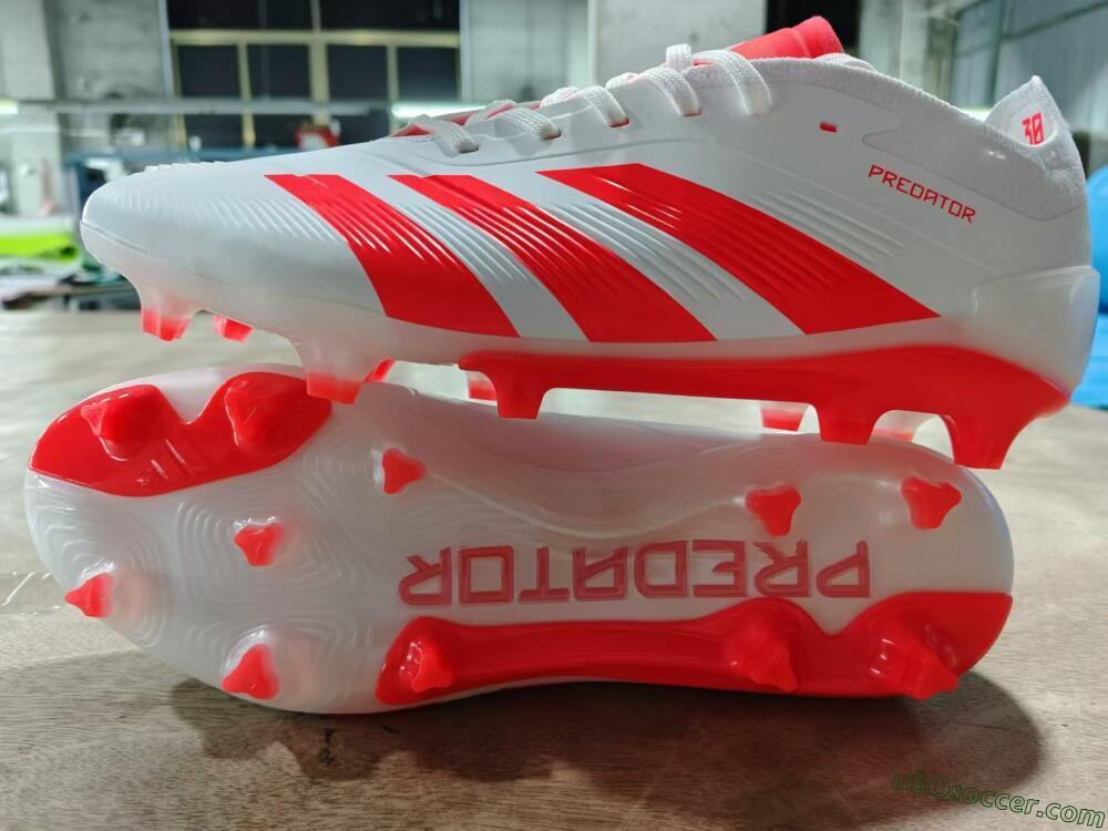 Adidas Predator Accuracy.1 FG Firm Ground Soccer Cleats - Beige/White/Red