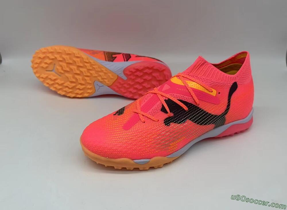 Puma Future 7 Ultimate TF Artificial Turf Soccer Shoes - Pink/Black/White