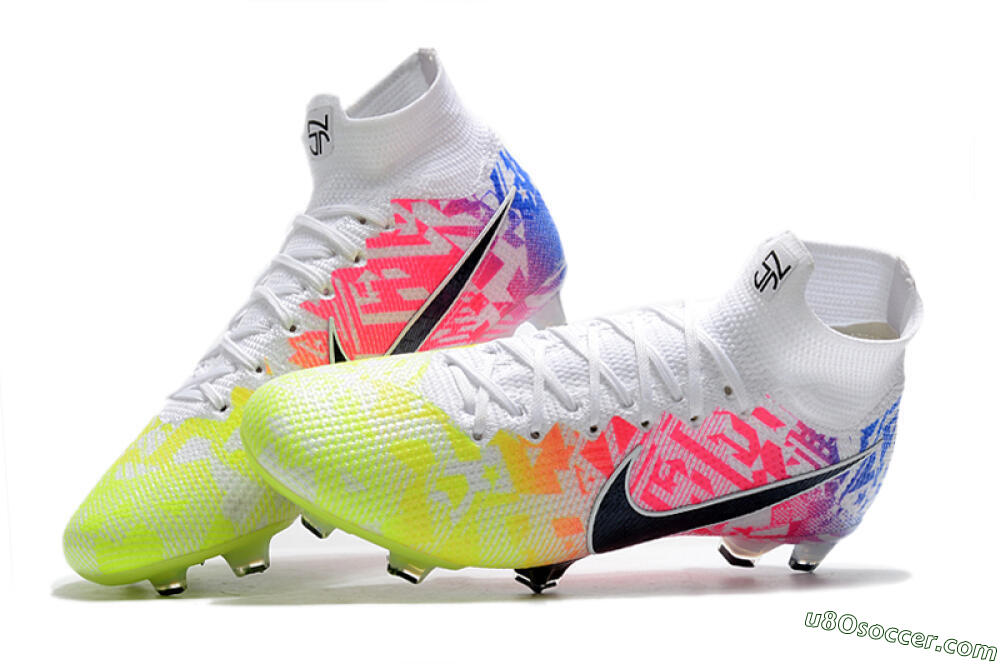 Nike Mercurial Superfly 7 Elite FG Firm Ground Soccer Cleats - Yellow/Pink/Blue 6