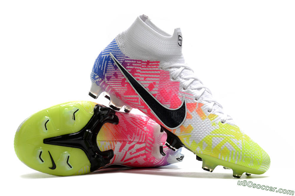 Nike Mercurial Superfly 7 Elite FG Firm Ground Soccer Cleats - Yellow/Pink/Blue 4