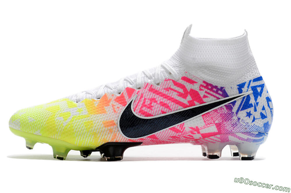 Nike Mercurial Superfly 7 Elite FG Firm Ground Soccer Cleats - Yellow/Pink/Blue 2