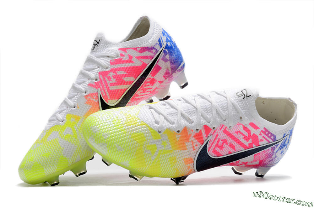 Nike Mercurial Vapor 13 Elite FG Firm Ground Soccer Cleats - Yellow/Pink/Blue 6