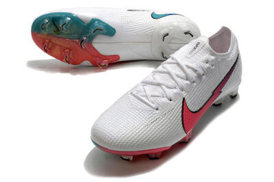 Nike Mercurial Vapor 13 Elite FG Firm Ground Soccer Cleats - White/Red/Blue