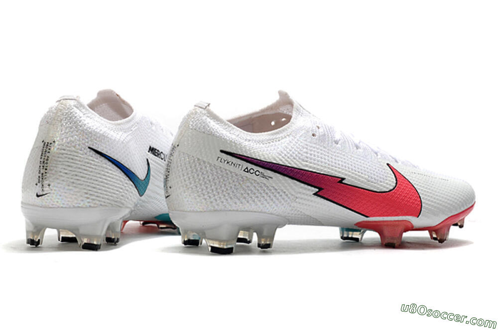 Nike Mercurial Vapor 13 Elite FG Firm Ground Soccer Cleats - White/Red/Blue 9