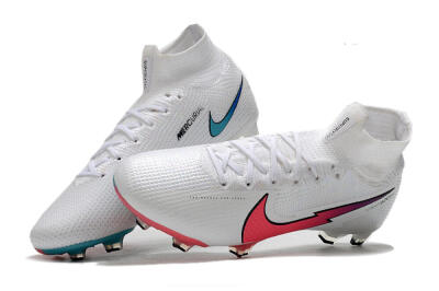 Nike Mercurial Superfly 7 Elite FG Firm Ground Soccer Cleats - White/Red/Blue