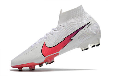 Nike Mercurial Superfly 7 Elite FG Firm Ground Soccer Cleats - White/Red/Blue