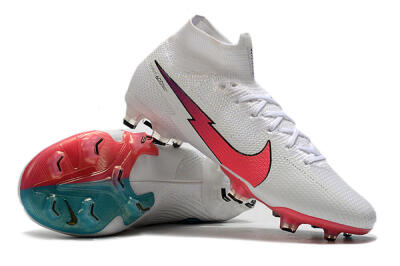Nike Mercurial Superfly 7 Elite FG Firm Ground Soccer Cleats - White/Red/Blue