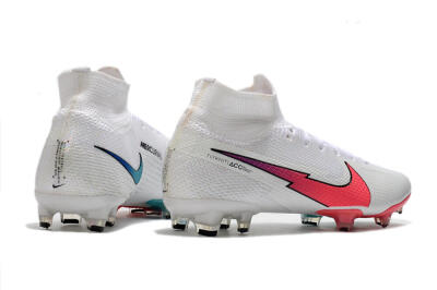 Nike Mercurial Superfly 7 Elite FG Firm Ground Soccer Cleats - White/Red/Blue