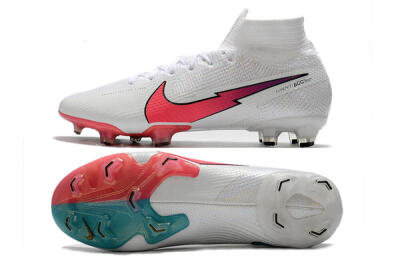 Nike Mercurial Superfly 7 Elite FG Firm Ground Soccer Cleats - White/Red/Blue