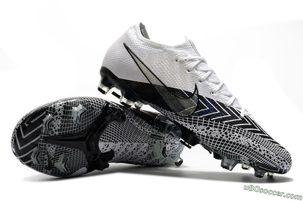 Nike Mercurial Vapor 13 Elite FG Firm Ground Soccer Cleats - Black/White/Blue 4